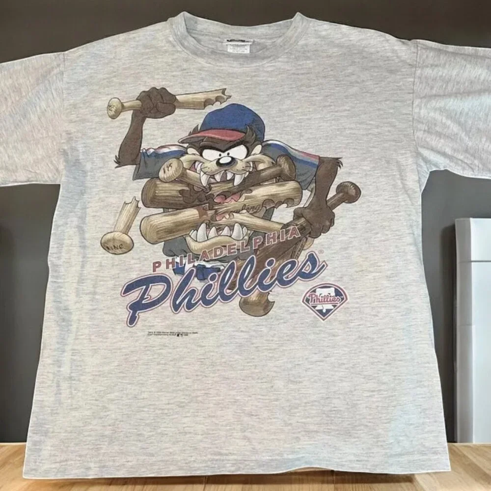 Looney Tunes Shirt 1996 Baseball Philadelphia Phillies Remake T shirt HN1376 - Picture 1 of 4
